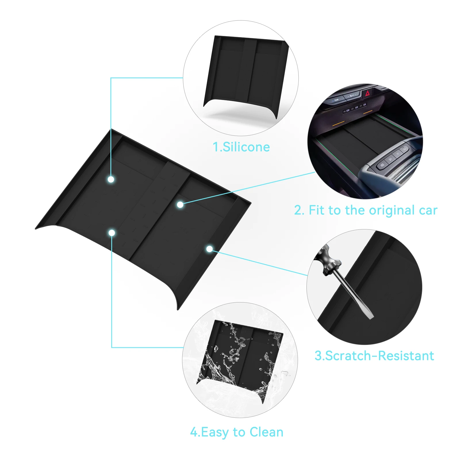 بساط سيليكون أسود جديد مضاد لل - مراجعة Wireless Charging Pad وسعره